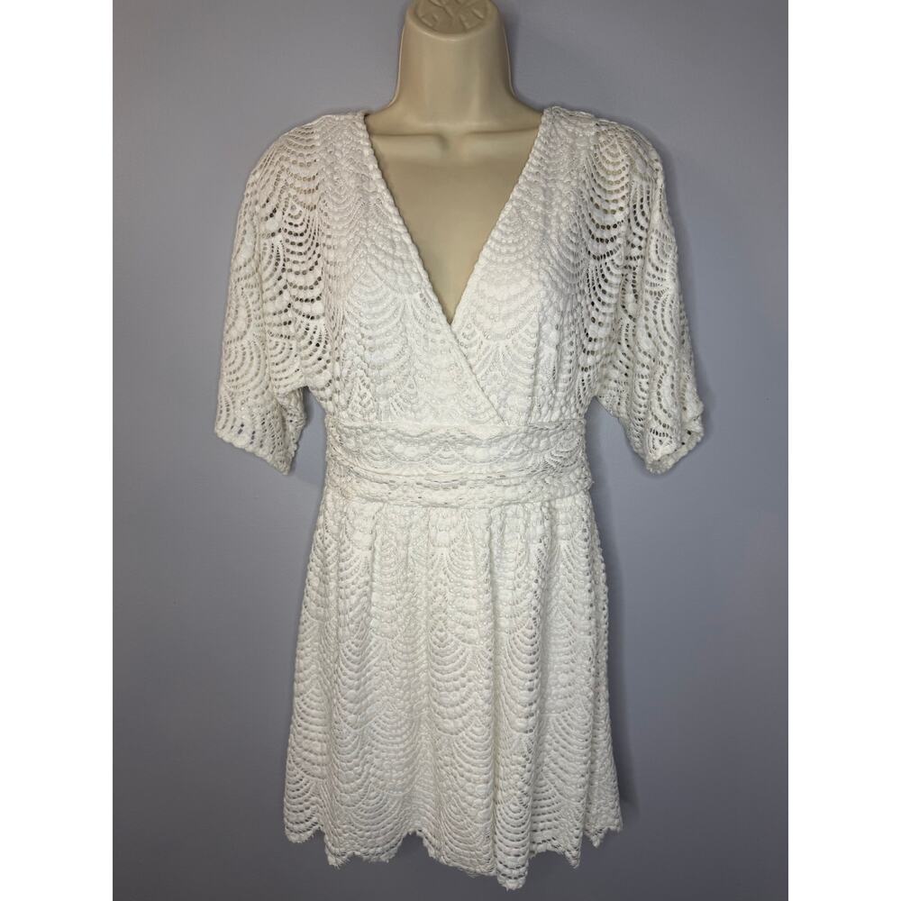 Lilly Pulitzer Parigi Skort Romper Dress Scalloped Lace Resort White Sz S - Picture 2 of 13
